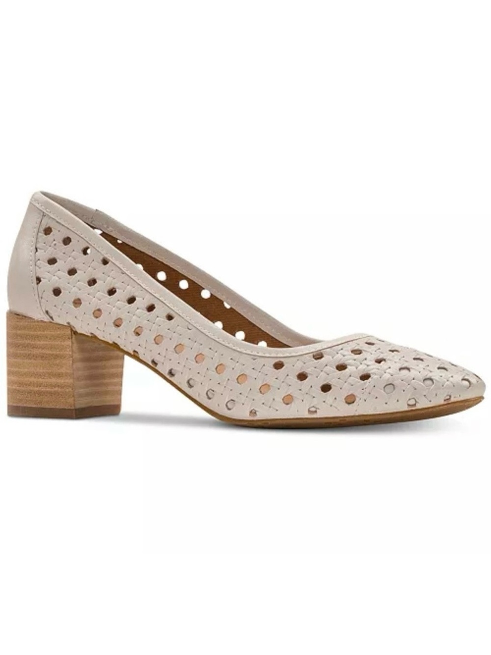 Patricia Nash Allegra Block Heel Pumps (Cream)